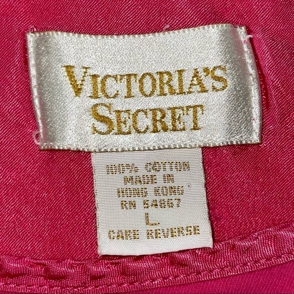 Victoria Secret Gold Label Sleep Shirt Dress Embroidered Chest Pocket - Picture 2 of 5